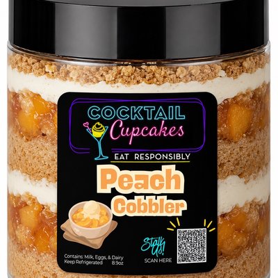 Peach Cobbler Cake Jar