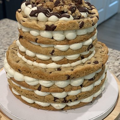 Custom 6” & 4” Layered & Tiered Chocolate Chip Cookie Cake