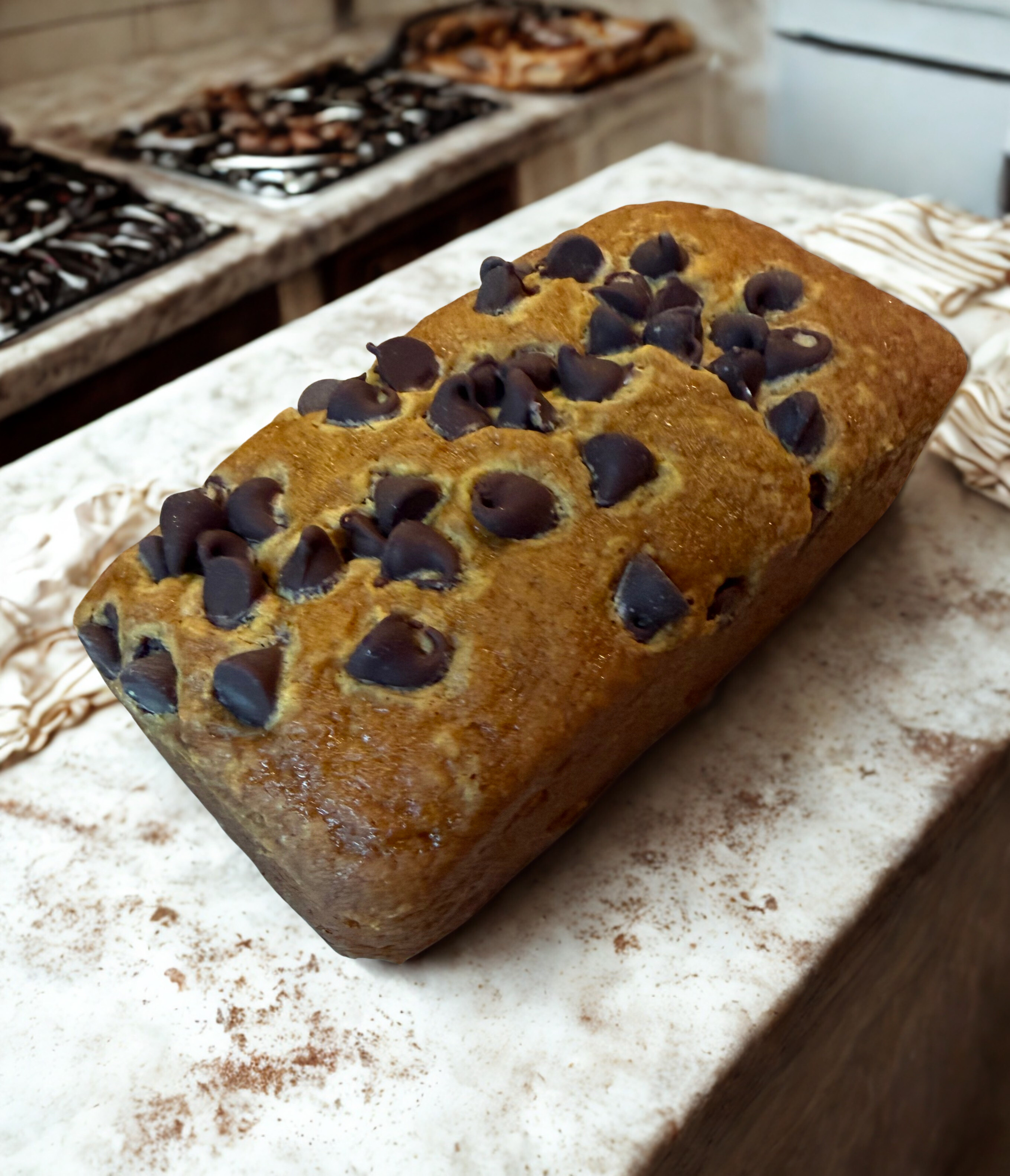 Pumpkin Loaf With Chocolate Chips 