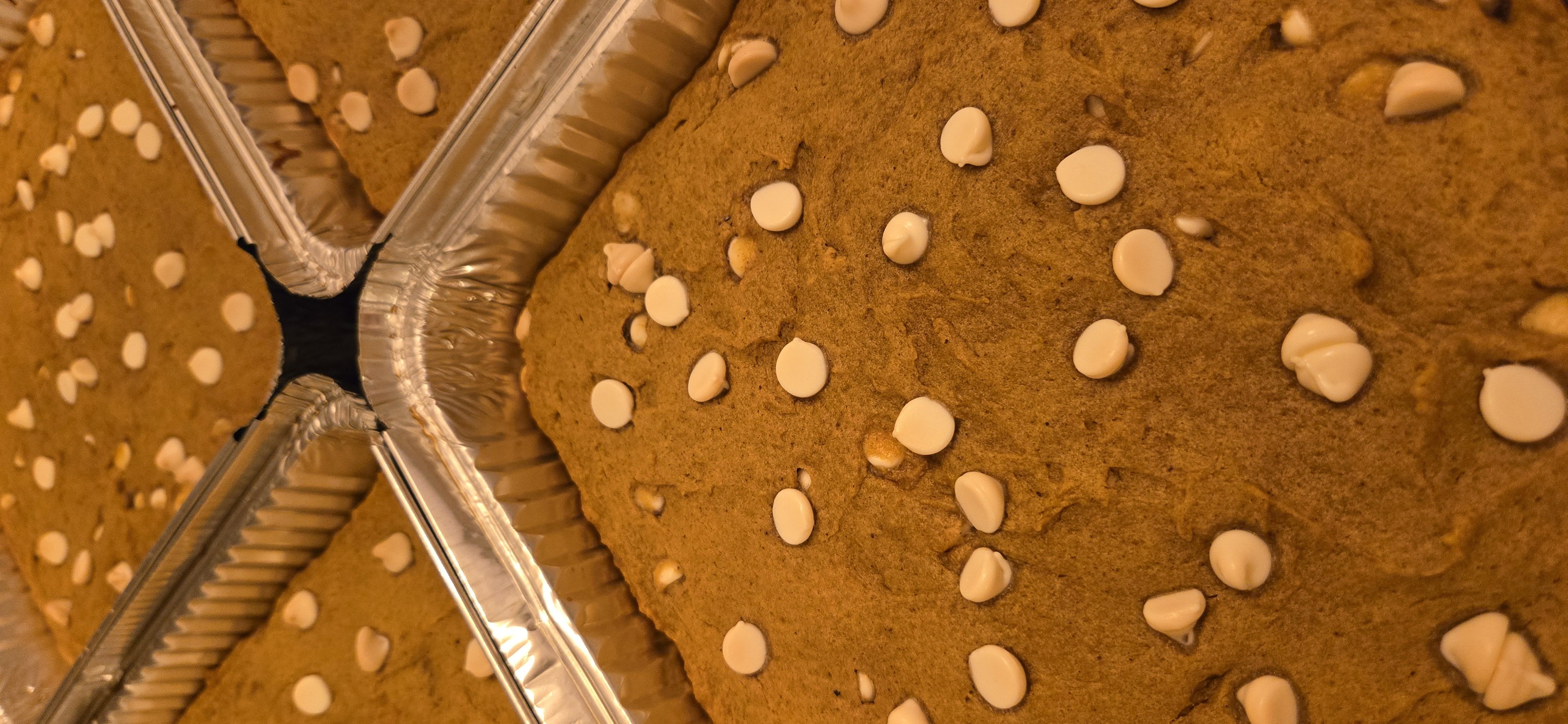 Pumpkin Blondies With White Chips 8x8 Pan