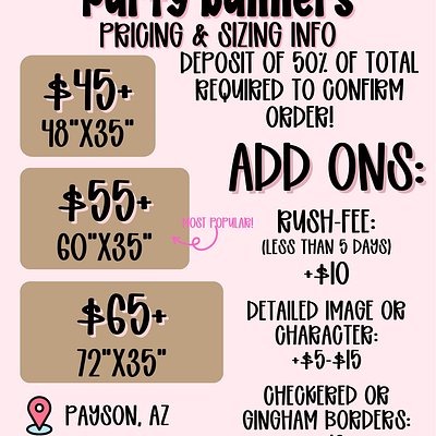 Custom banners - Hand painted 