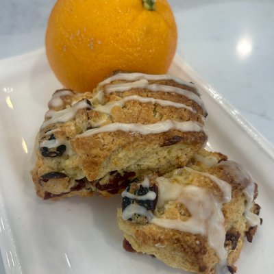 Cranberry Orange Glaze Scones (box Of 4)