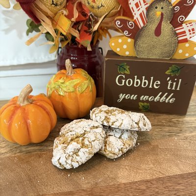 Pumpkin Crinkle Cookies(12)