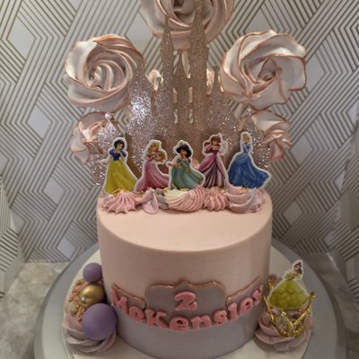 Disney Princess Double Layer 6"cake
