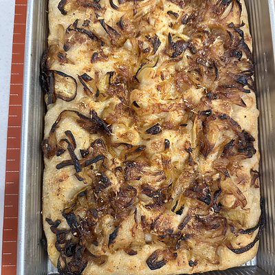 Carmelized Onion Parmesan Focaccia 