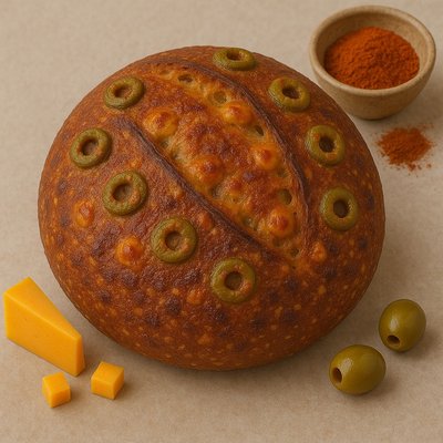 Smoked Paprika + Cheddar & Green Olive
