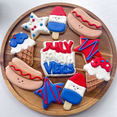 4th of July cookie platter 
