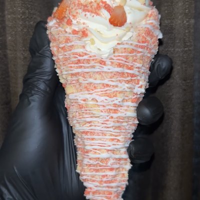 Strawberry Crunch Cheesecake Cone