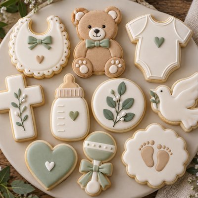 Baptism Celebration Design Cookie