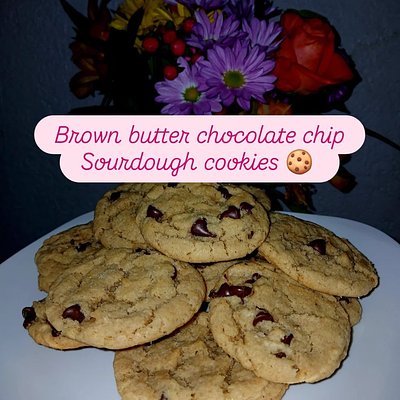 Dozen Sourdough Brown Butter Chocolate Chip Cookies 