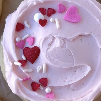 valentine's day feature - pink frosted sugar cookie 