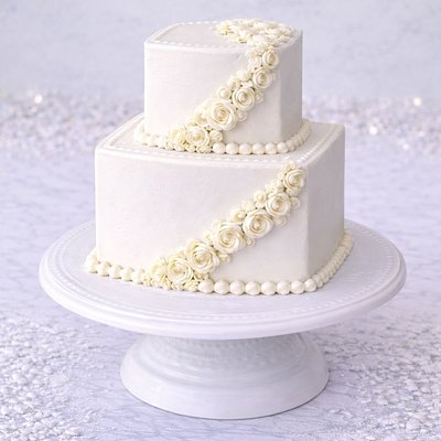 Custom 6" & 8" Two Tier Square Cake