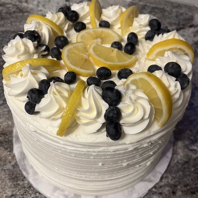 Lucious Lemon-Blueberry Cake