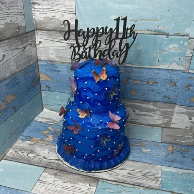 Two-tiered cake