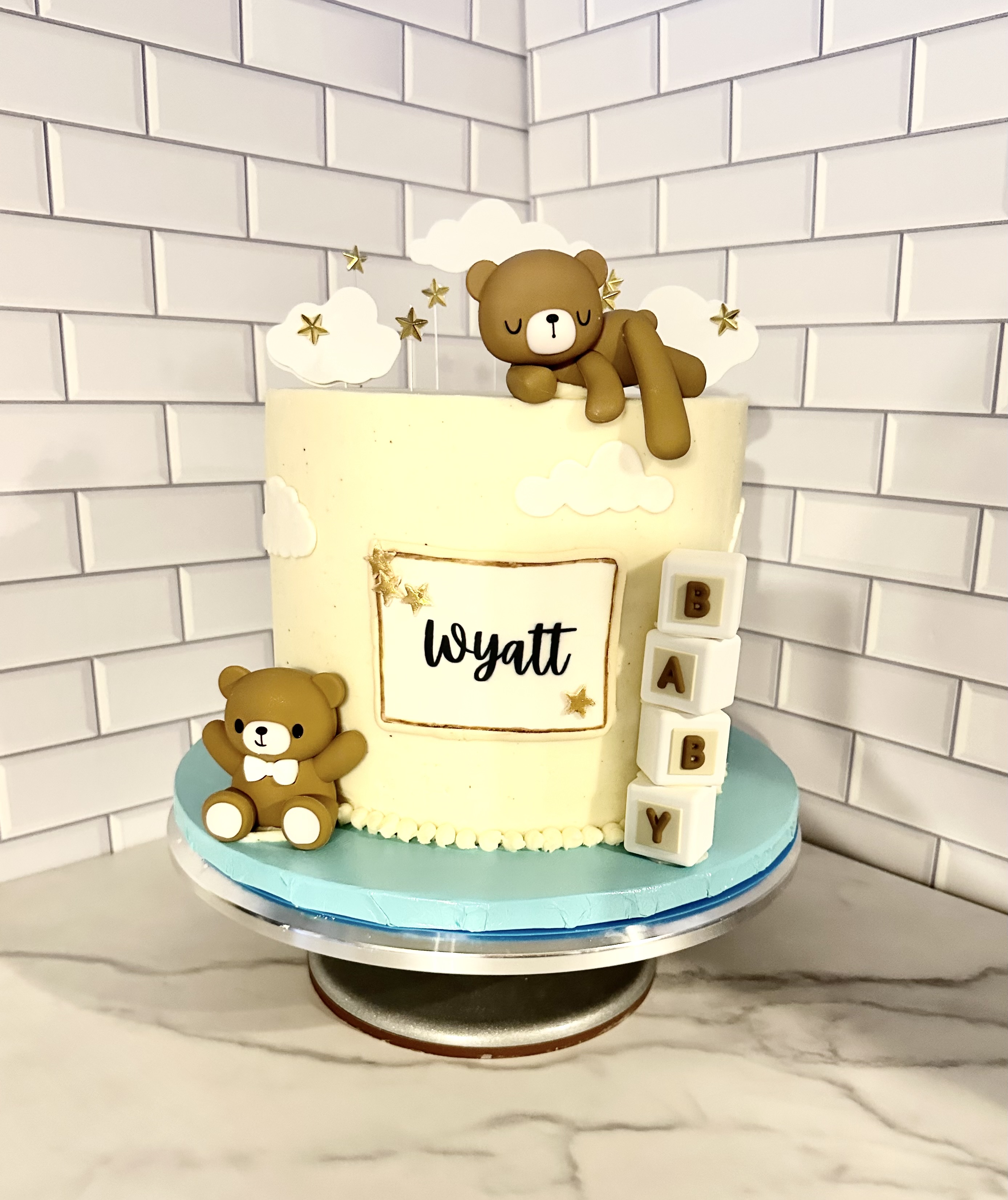 We Can Bearly Wait Baby Shower Cake