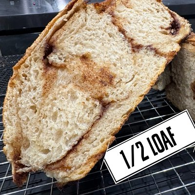 1/2 Cinnamon Brown Sugar Sourdough Loaf