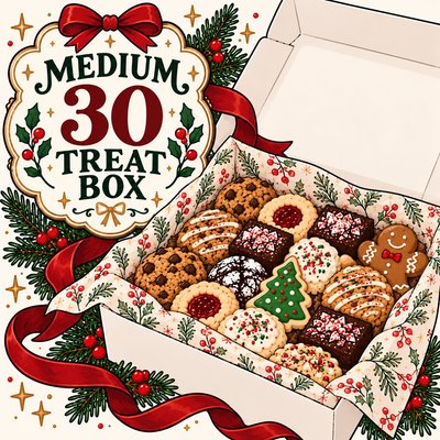 Medium Christmas Treat Box - 30 Treat Selections