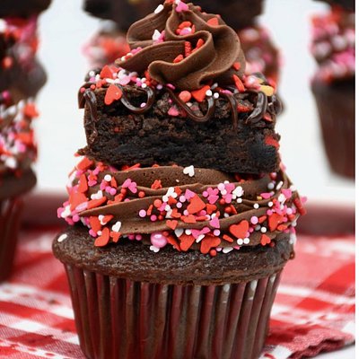 Valentines Cupcake Brownie