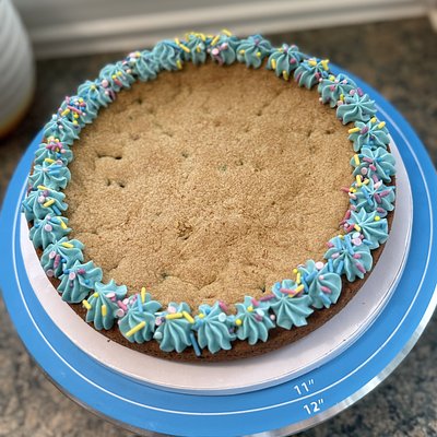 4 Inch (single serve) Cookie Cake on parchment paper, Boxed 