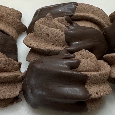 Chocolate Dipped Chocolate Cookies 