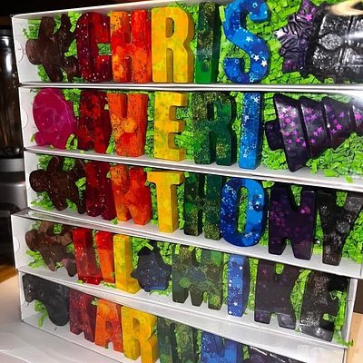 Boxed Custom Name Crayon Set (Up To 8 Letters)  