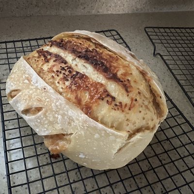 Garlic Parmesan Sourdough Loaf