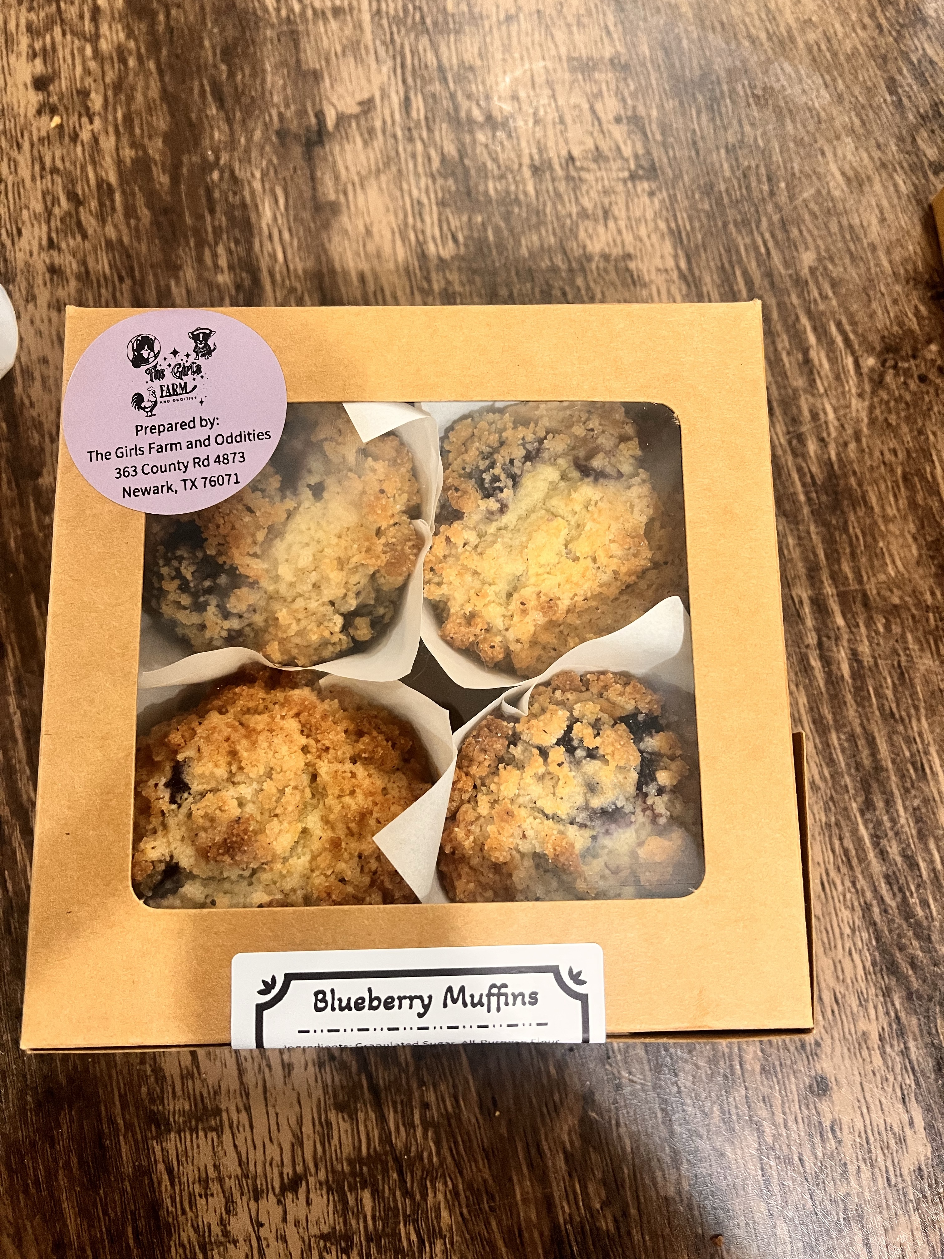 Blueberry Muffins 4 Pack