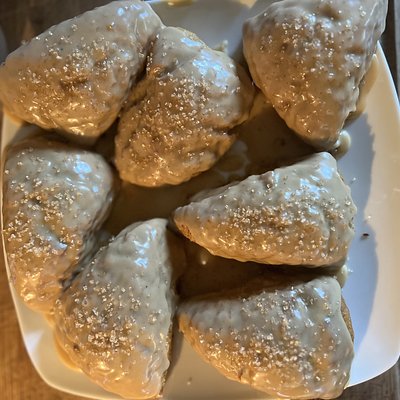 Sourdough Pumpkin Scones With Maple Glaze