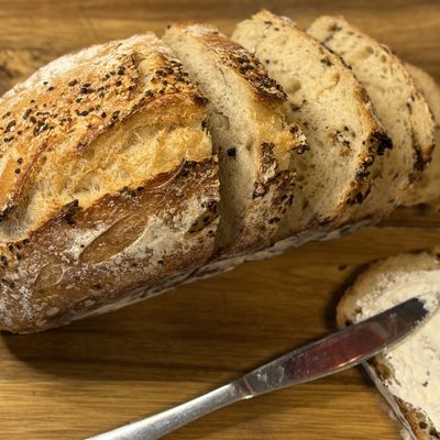 Everything Seasoning Sourdough Loaf Style 