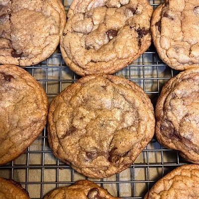 12 Brown Butter Chocolate Chip Cookies