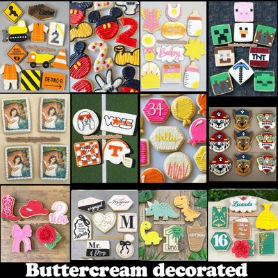 Buttercream Decorated Cookies