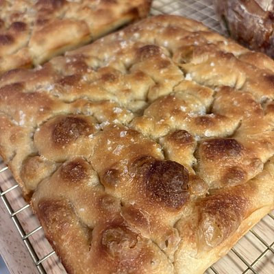 Plain Sourdough Focaccia •8x8•