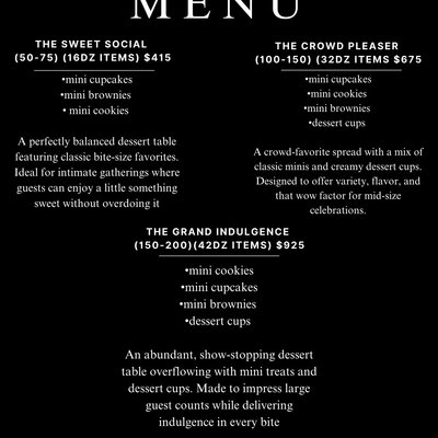 Large Dessert Table Packages 