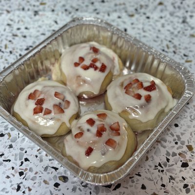 Strawberry Sourdough Sweet Rolls