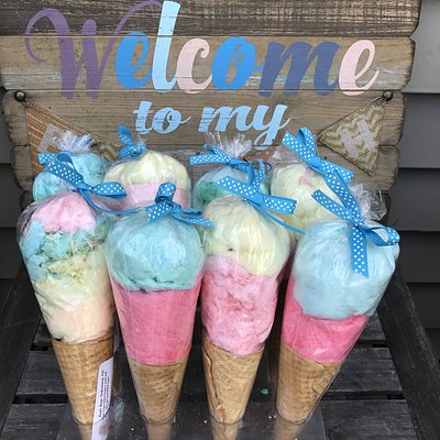 Cotton Candy Ice Cream Cones 