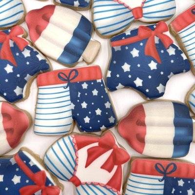 Patriotic Pool Party Cookies 