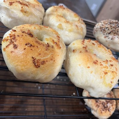 Garlic Butter Flakey Sea Salt Bagels
