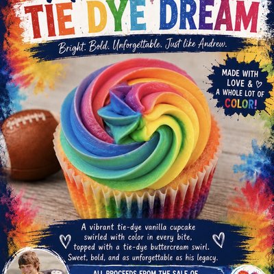 Andrew's Tie Dye Dream Cupcake 
