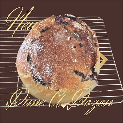 Blueberry Cream, Cheese, Sourdough Bread