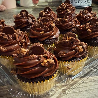 Chocolate Nutty Knockout Cupcakes