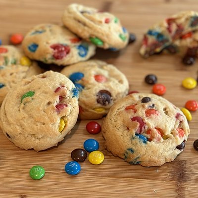 One Dozen M&M Cookies