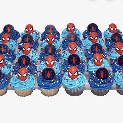 Standard Children Characters Themed Cupcakes  (non -edible toppers)