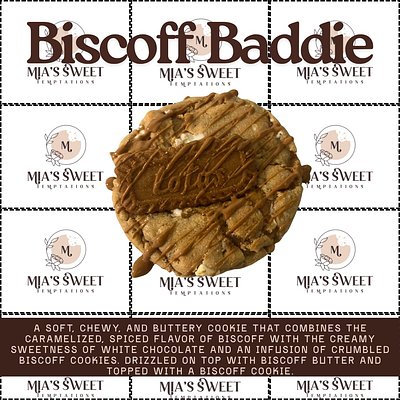 Biscoff Baddie (Biscoff Butter White Chocolate Chip Cookie) 