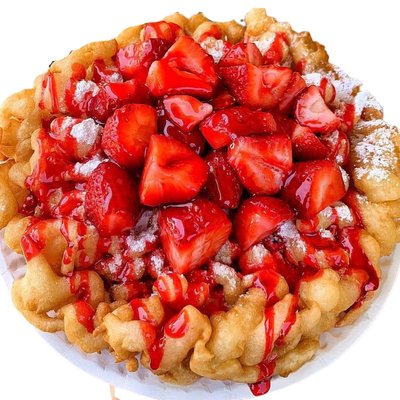 Strawberry Funnel Cake 