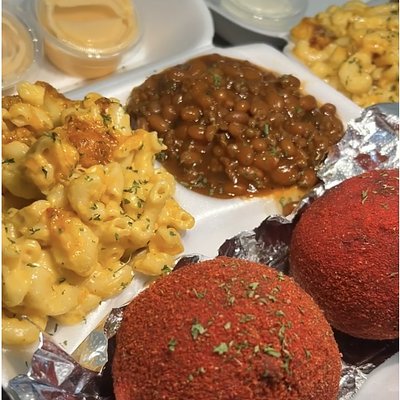 (2) CHICKEN CHEETOS BALLS (2) SIDES 