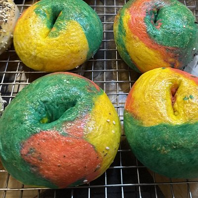 tie dye plain bagels