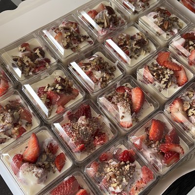 (12) Vasitos Fresas Con Crema 