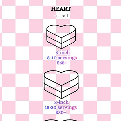 Custom Heart Cake