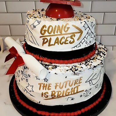 Graduation Two Tier Cake 