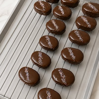 Chocolate-Dipped Nut Cookies 